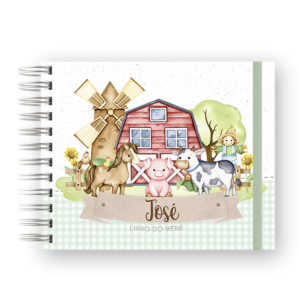 LIVRO DO BEBÊ - FAZENDINHA AQUARELA