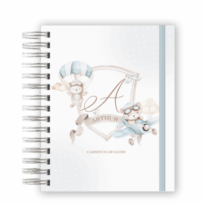 CADERNETA DE SAÚDE - MONOGRAMA URSINHO AVIADOR