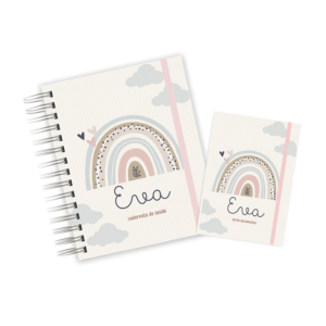 CADERNETA + PORTA DOCUMENTOS - ARCO ÍRIS BOHO
