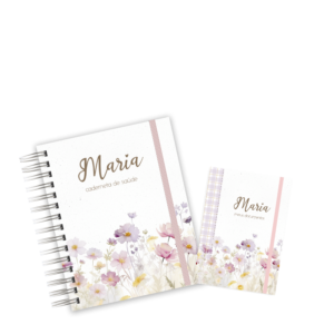CADERNETA + PORTA DOCUMENTOS - FLORAL MARIA