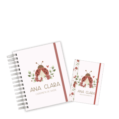 CADERNETA + PORTA DOCUMENTOS - JOANINHA BABY