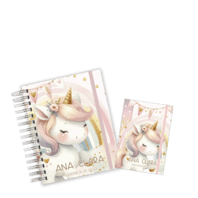 CADERNETA + PORTA DOCUMENTOS - MEU UNICÓRNIO BABY