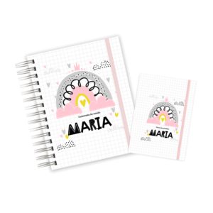 CADERNETA + PORTA DOCUMENTOS - ARCO ÍRIS