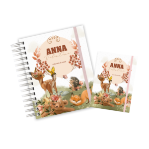 CADERNETA + PORTA DOCUMENTOS - ANIMAIS E FLORES