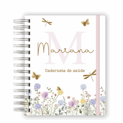 CADERNETA DE SAÚDE - FLORAL CLEAN