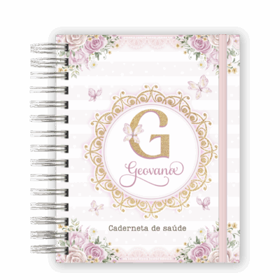 CADERNETA DE SAÚDE - ALFABETO REALEZA FLORAL