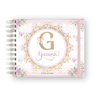 LIVRO DO BEBÊ - ALFABETO REALEZA FLORAL