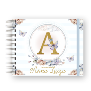 LIVRO DO BEBÊ - ALFABETO FLORAL AZUL