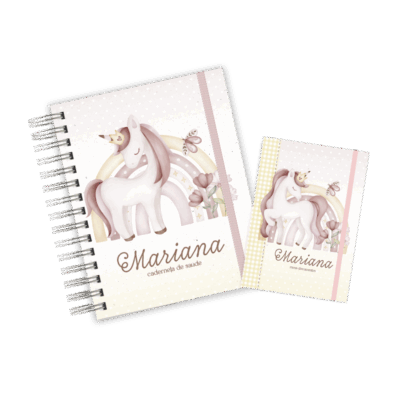 CADERNETA + PORTA DOCUMENTOS - MEU UNICÓRNIO