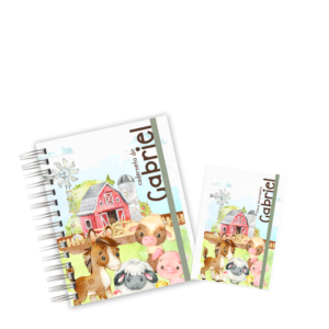 CADERNETA + PORTA DOCUMENTOS -  FAZENDINHA