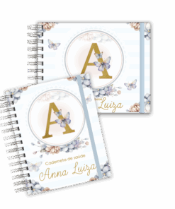KIT BABY - ALFABETO FLORAL AZUL