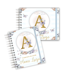 KIT BABY - ALFABETO FLORAL AZUL