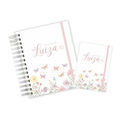 CADERNETA + PORTA DOCUMENTOS - JARDIM DE BORBOLETAS
