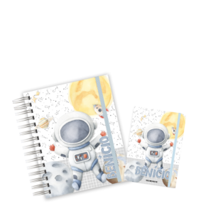 CADERNETA + PORTA DOCUMENTOS - ASTRONAUTA MENINO