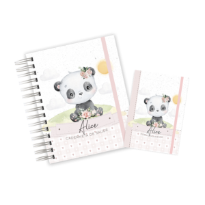 CADERNETA + PORTA DOCUMENTOS -  PANDA