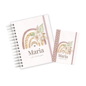 CADERNETA + PORTA DOCUMENTOS - ARCO IRIS BOHO 2