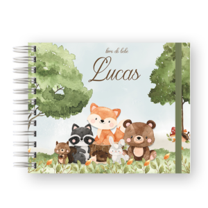 LIVRO DO BEBÊ -  BOSQUE AQUARELA