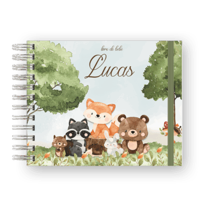 LIVRO DO BEBÊ -  BOSQUE AQUARELA