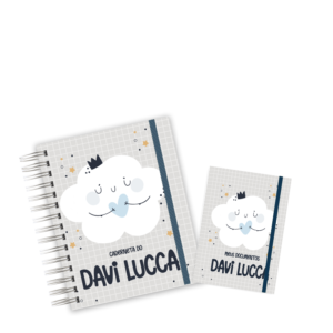 CADERNETA + PORTA DOCUMENTOS -  NUVEM