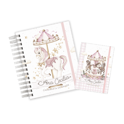 CADERNETA + PORTA DOCUMENTOS - CARROSEL