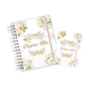 CADERNETA + PORTA DOCUMENTOS - FLORAL 2