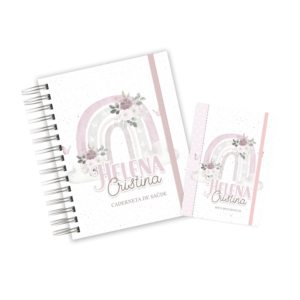 CADERNETA + PORTA DOCUMENTOS - FLORAL BOHO
