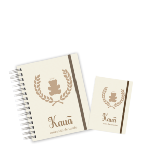 CADERNETA + PORTA DOCUMENTOS - URSINHO PRINCÍPE MINIMALISTA