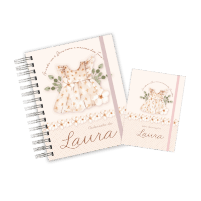 CADERNETA + PORTA DOCUMENTOS - MENINA CRISTÃ