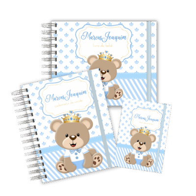 KIT MATERNIDADE MEMÓRIAS - URSINHO PRINCIPE AZUL CLARO