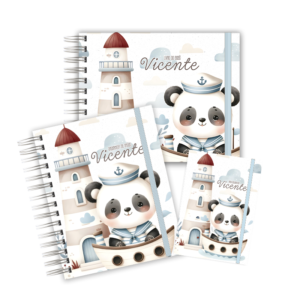 KIT MATERNIDADE AFETIVA - PANDA MARINHEIRO