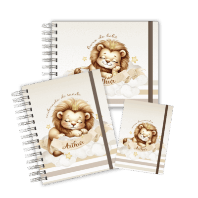 KIT MATERNIDADE MEMÓRIAS - LEÃOZINHO BEGE