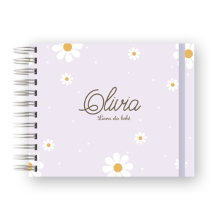 LIVRO DO BEBÊ - LILÁS MARGARIDAS
