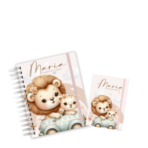 CADERNETA + PORTA DOCUMENTOS - MÃE E FILHA LEOA