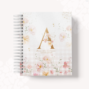 AGENDA  - ALFABETO FLORAL ROSINHA
