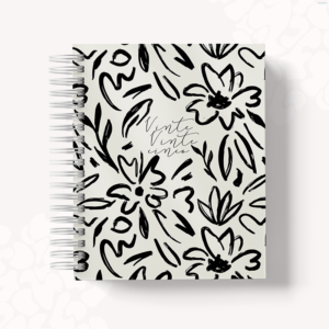 AGENDA  - PRETO FLORAL