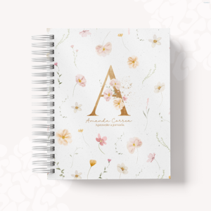 AGENDA  - ALFABETO FLORAL FLORZINHAS