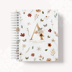 AGENDA  - ALFABETO FLORAL