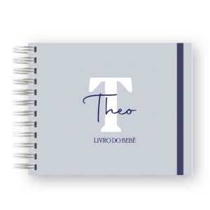 LIVRO DO BEBÊ - MINIMALISTA AZUL JEANS