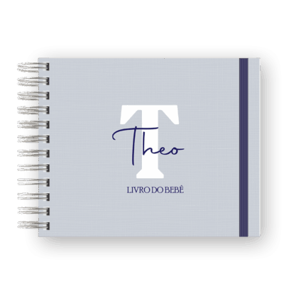 LIVRO DO BEBÊ - MINIMALISTA AZUL JEANS