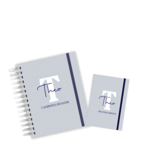 CADERNETA + PORTA DOCUMENTOS - MINIMALISTA AZUL JEANS