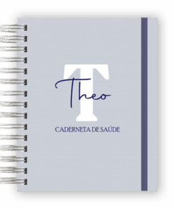 CADERNETA DE SAÚDE - MINIMALISTA AZUL JEANS