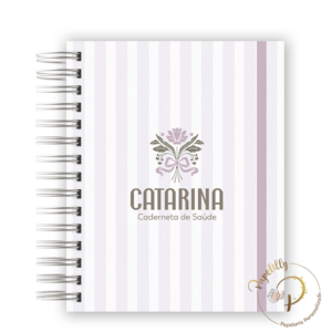 CADERNETA DE SAÚDE - MINIMALISTA FLORAL LILÁS