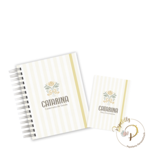 CADERNETA + PORTA DOCUMENTOS - MINIMALISTA FLORAL AMARELO