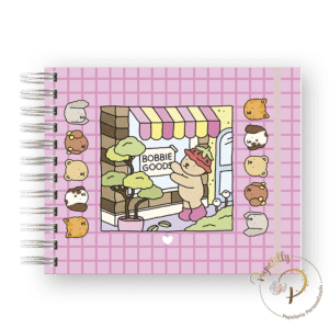 Livro Bobbie Goods Rosa quadriculado- LEIA A DESCRIÇÃO