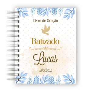 Livro de Oração folhagem azul - UNITÁRIO