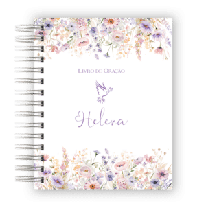 Livro de Oração Floral lilás - UNITÁRIO