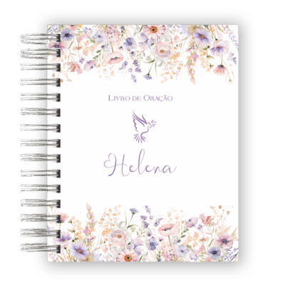 Livro de Oração Floral lilás - ATACADO
