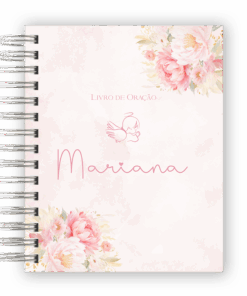 Livro de Oração Floral rosa - UNITÁRIO