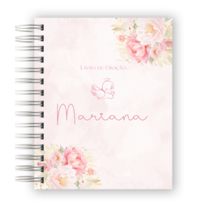 Livro de Oração Floral rosa - UNITÁRIO