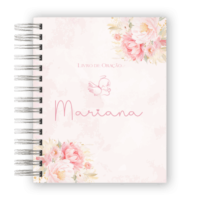 Livro de Oração Floral rosa - ATACADO